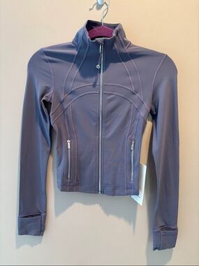 LULULEMON DEFINE CROPPED JACKET *NULU IN GRAPEMIST/MIRRORS SZ 2 NWT